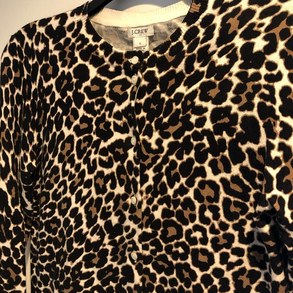 J. Crew Leopard Print Cardigan - Picture 3 of 4
